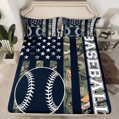 Castle Fairy Boys Baseball Fitted Sheet Set Twin Size