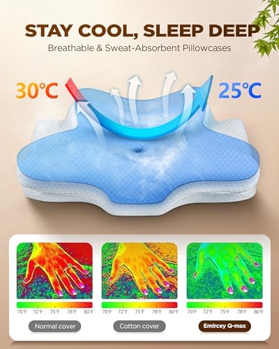Emircey Cooling Neck Support Pillow for Sleep