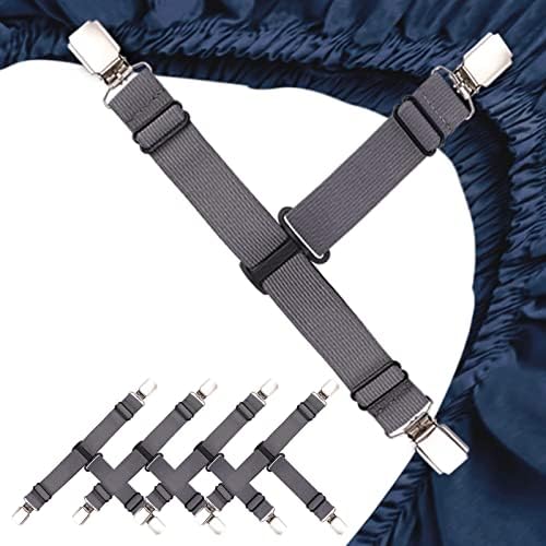 Fitted Sheet Straps 4PCS Sturdy Bed Sheet Clips