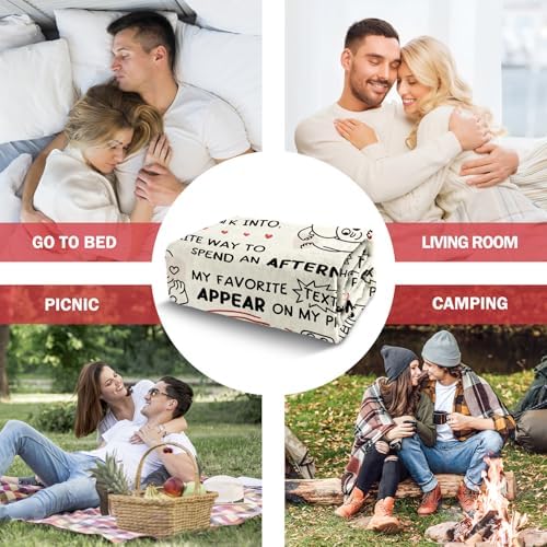 Romantic I Love You Throw Blanket for Him Her