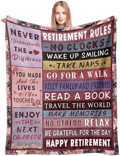 Spwasplo Retirement Gift for Woman 60x50 Flannel Throw