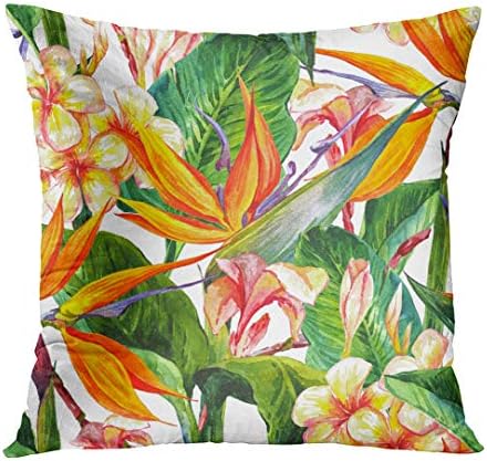 Britimes Throw Pillow Covers Floral Set of 4 18x18 Inches
