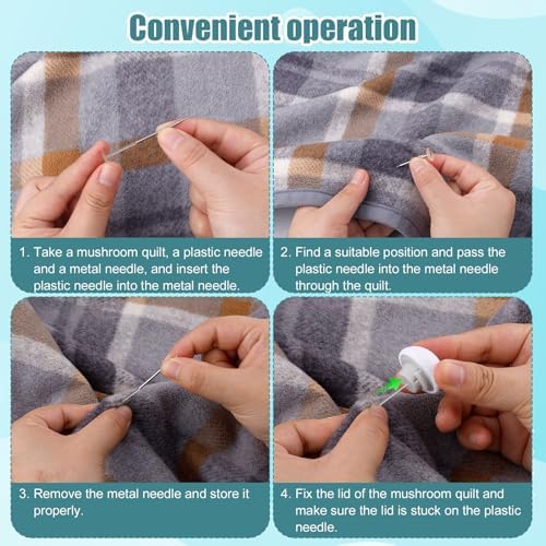 16pcs Durable Duvet Button Fasteners with Non-Slip Clips
