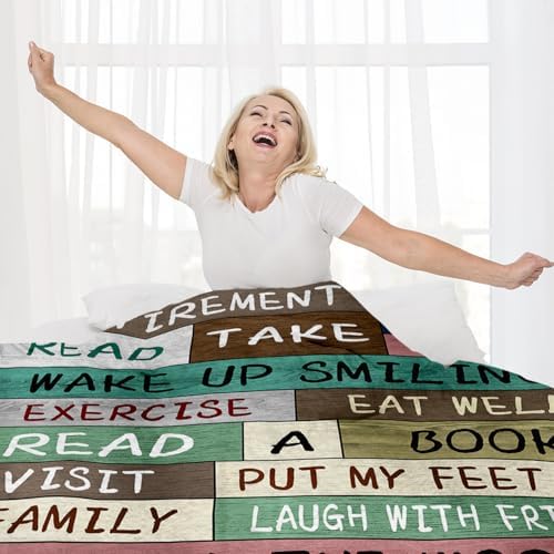 Retirement Throw Blanket 50x60 - Cozy and Funny for Women Men