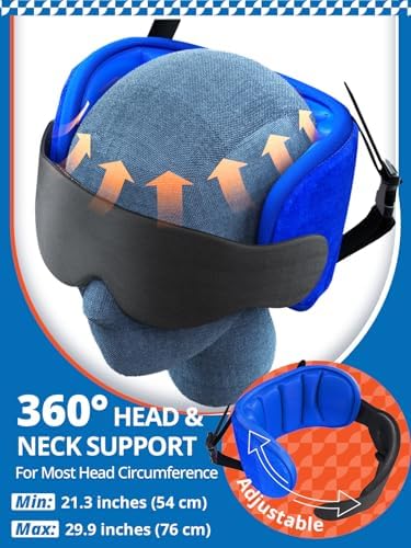 SARISUN Travel Pillow with Eye Mask - Black