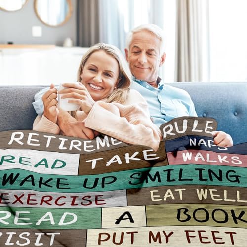Retirement Throw Blanket 50x60 - Cozy and Funny for Women Men