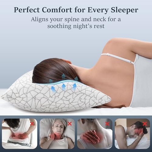 COZSINOOR Queen Size Side Sleeper Pillows Set of 2 1