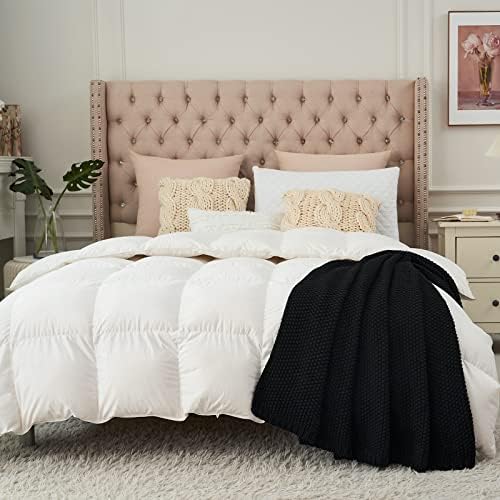 Longhui Chunky Cable Knit Throw Blanket 60x80 Black Organic Cotton 1