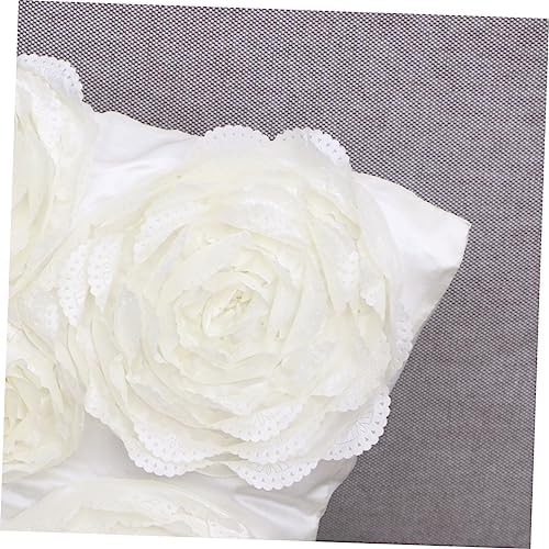 HONMEET 3D Rose Throw Pillow Covers with Invisible Zipper