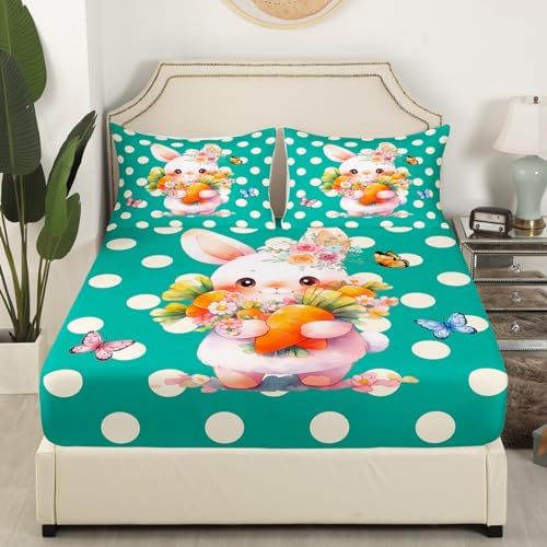 Castle Fairy Cute Cartoon Rabbit Sheet Set Twin Size