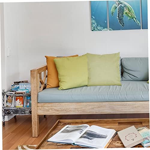 MAGICLULU 4pcs Linen Throw Pillow Covers for Sofa and Garden