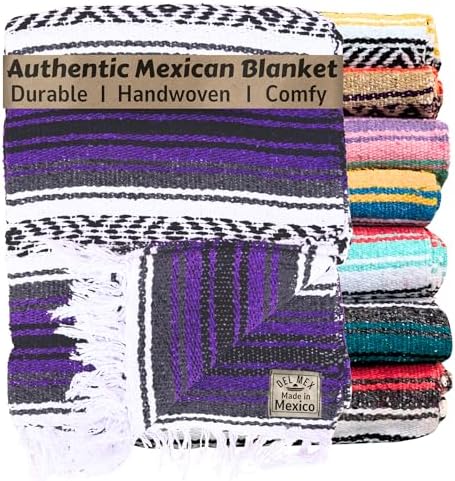 Del Mex Classic Woven Falsa Throw Blanket 70x50 Purple