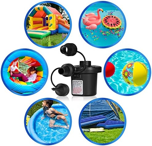 Portable Electric Air Pump with 3 Nozzles 110V AC12V DC