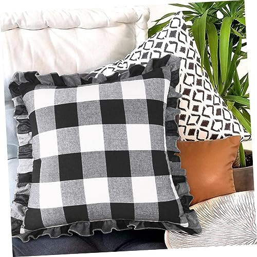 ETHZZLE Checkered Pillow Cover for Sofa Bed