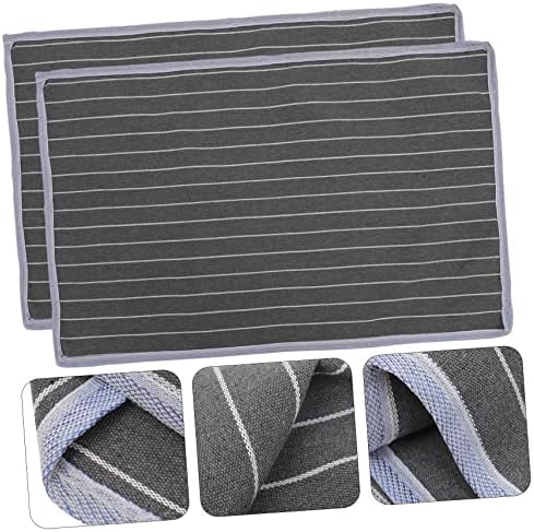 VALICLUD 2Pcs Gray Striped Pillow Protective Cover