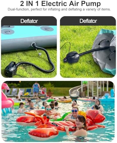 VEBESYET 4 Nozzle Electric Air Pump for Inflatables
