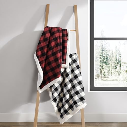 Eddie Bauer Cabin Plaid Red Throw Blanket