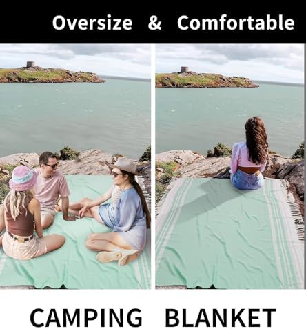 Genovega Boho Beige Throw Blanket for Home Decor