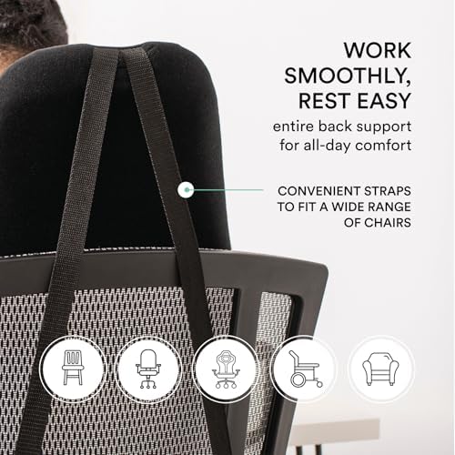 ObusForme Highback Backrest Support - Extra Tall Padded Cushion