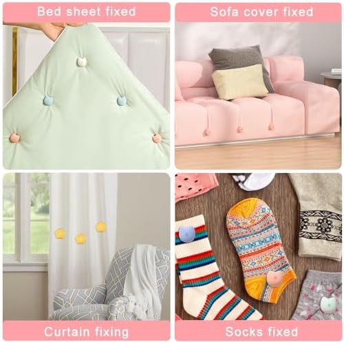 TANSHICT Duvet Clips Set 16Pcs Multi Colors