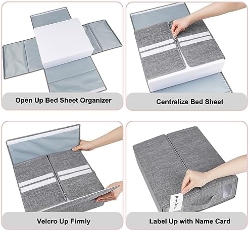 Weensmeil Bed Sheet Organizer 2 Pack - King or Queen Size