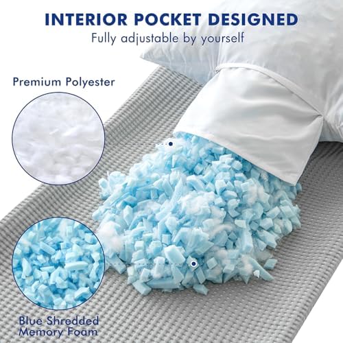 MIULEE 20x60 Memory Foam Body Pillow with Cooling Waffle Fabric 1