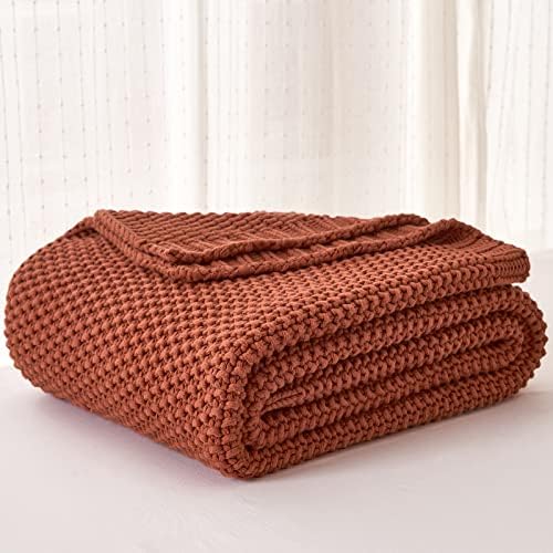 Longhui Chunky Cable Knit Throw Blanket - 51 x 63