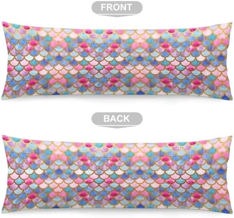 Blue Pink Body Pillow Cover with Zipper Decorative