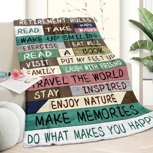 Retirement Throw Blanket 50x60 - Cozy and Funny for Women Men