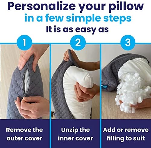 Sidney Sleep Pillow for Side and Back Sleepers - Adjustable and Customizable