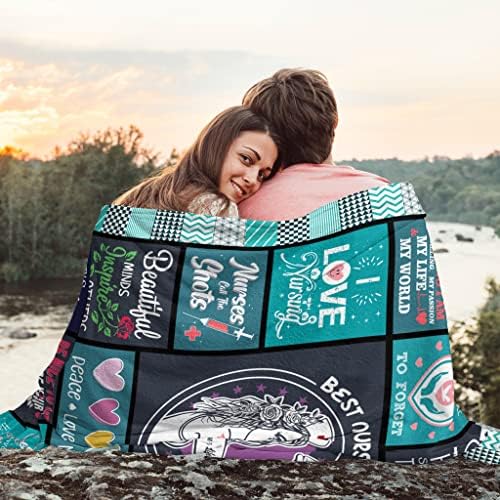 HCDER Nurse Throw Blanket 60x50 Soft Warm Gift for Nurses