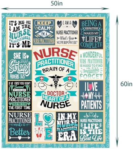 Cozy Nurse Practitioner Throw Blanket 50x60