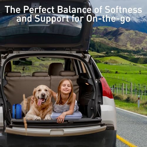 Fulocean Cooling Memory Foam Travel Pillow for Camping Airplanes and Kids
