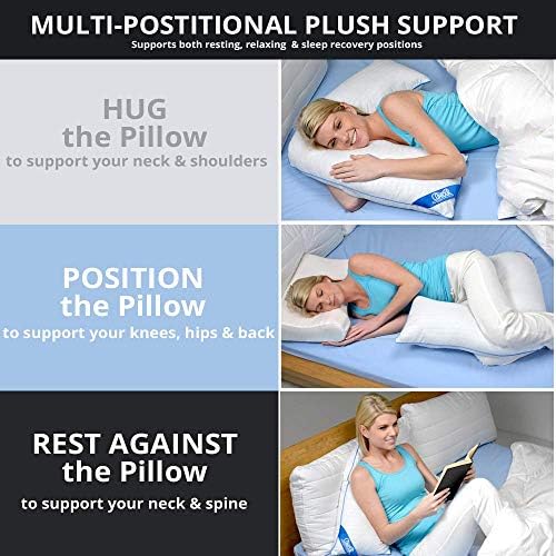 Contour L Shaped Bed Body Support Pillow for Side Sleepers