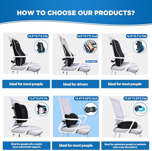 Niceeday Lumbar Support Pillow for Office Chair and Car
