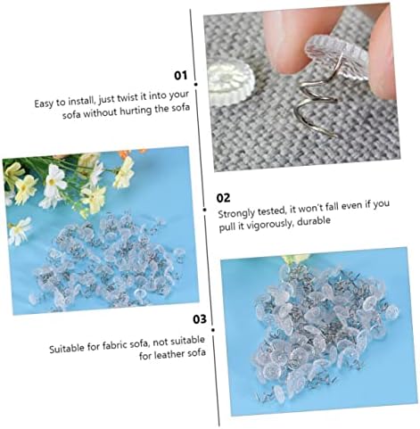 Cabilock 150Pcs Spiral Push Pins for Bed Skirts and Upholstery