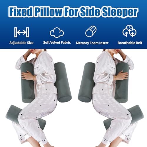 HOMBYS Body Positional Pillow Set for Side Sleepers Grey 1