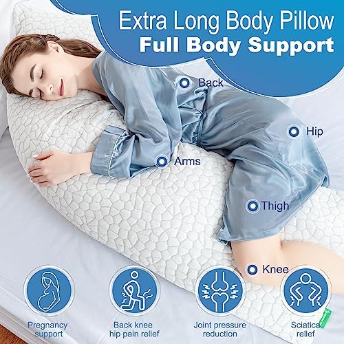 SUPA MODERN Body Pillow with Cooling Gel and Washable Cover