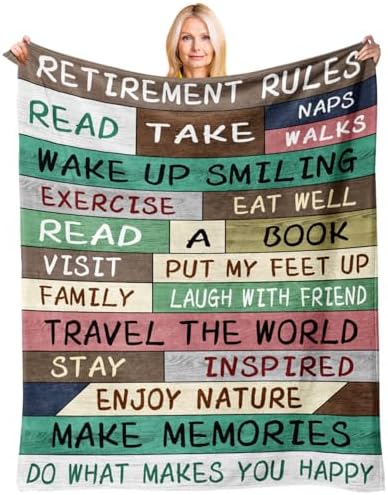 Retirement Throw Blanket 50x60 - Cozy and Funny for Women Men