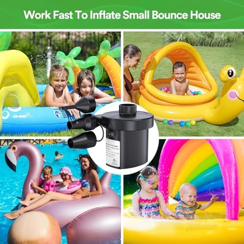 PULIDIKI 50W ACDC Electric Air Pump with 3 Nozzles