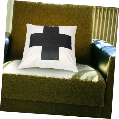 PRETYZOOM Square Cross Pillowcase Decorative Cover