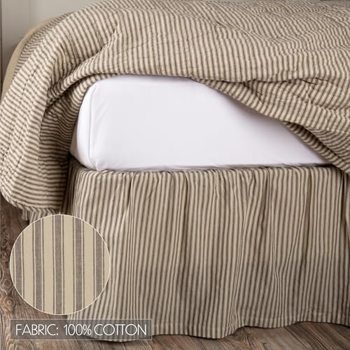VHC Brands Farmhouse Bed Skirt with Split Corners