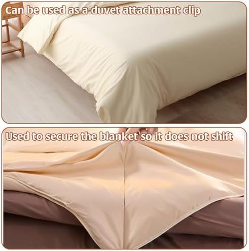 16Pcs White Duvet Clips for Comforter Stability 1