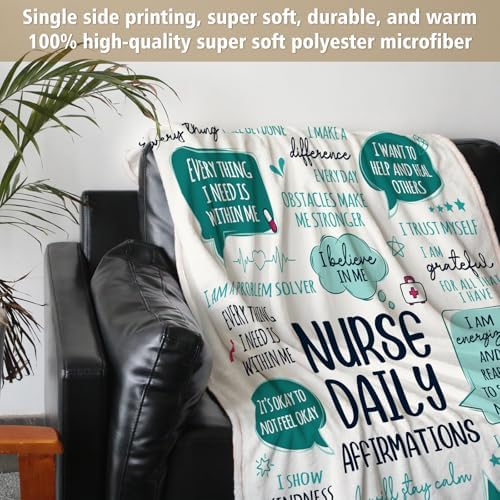 Craftique Nurse Blanket with Daily Affirmations