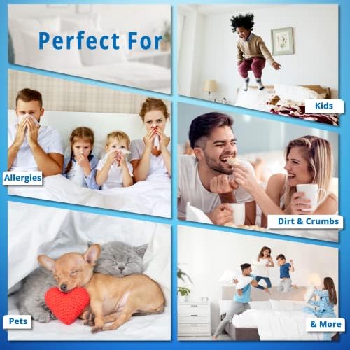 National Allergy Premium Cotton Zippered Pillow Protector 2 Pack