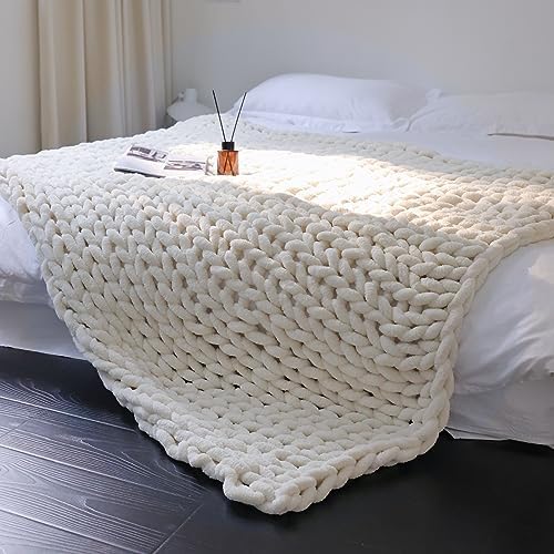 Maetoow Chenille Chunky Knit Throw Blanket - 30x40 Inch