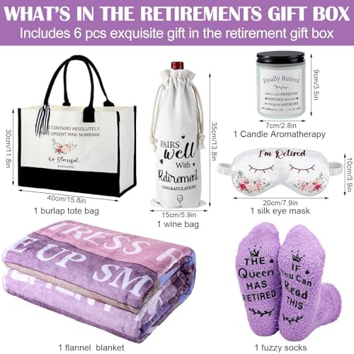 Marsui 6 Pcs Retirement Gift Basket for Women 1