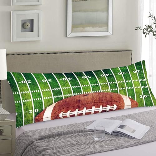 DINJUNA Football Field Pillow Cover 20x54 Inches