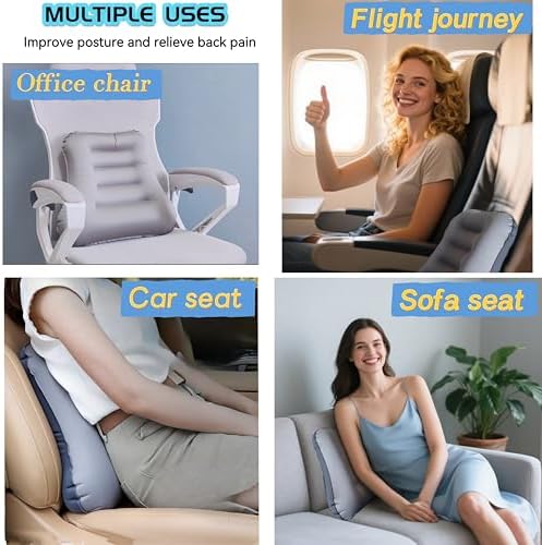 Inflatable Lumbar Support Pillow - Grey