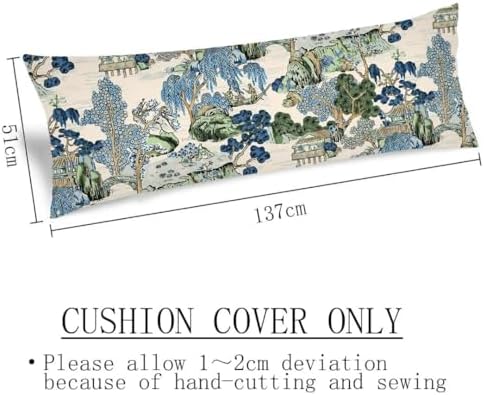 TOKILIAR Chinoiserie Pillow Cover 20x54 Inch